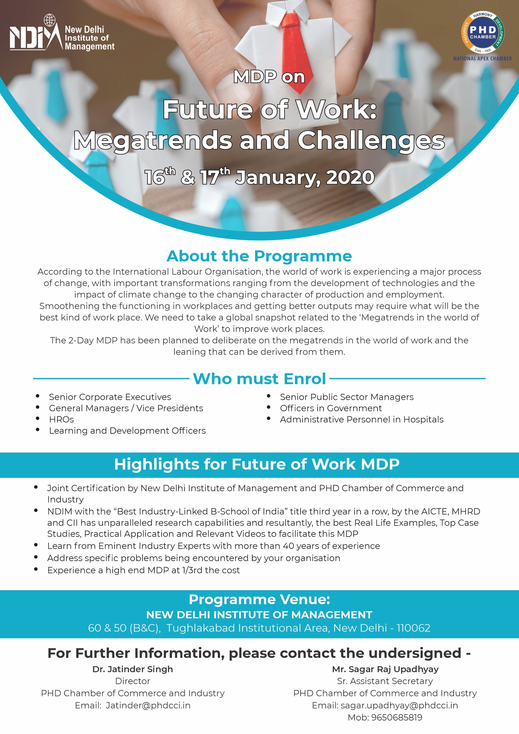 Management Development Programme On Future of Work: Megatrends and ...