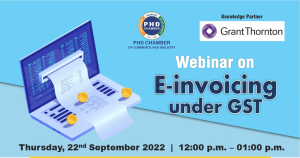 phdcci Webinar on E-invoicing under GST