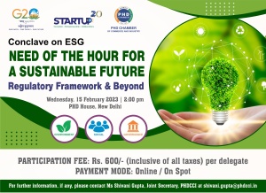 phdcci ESG-Need of the Hour for a Sustainable Future