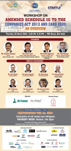 phdcci Workshop on Amended Schedule III to the Companies Act 2013 and CARO 2020