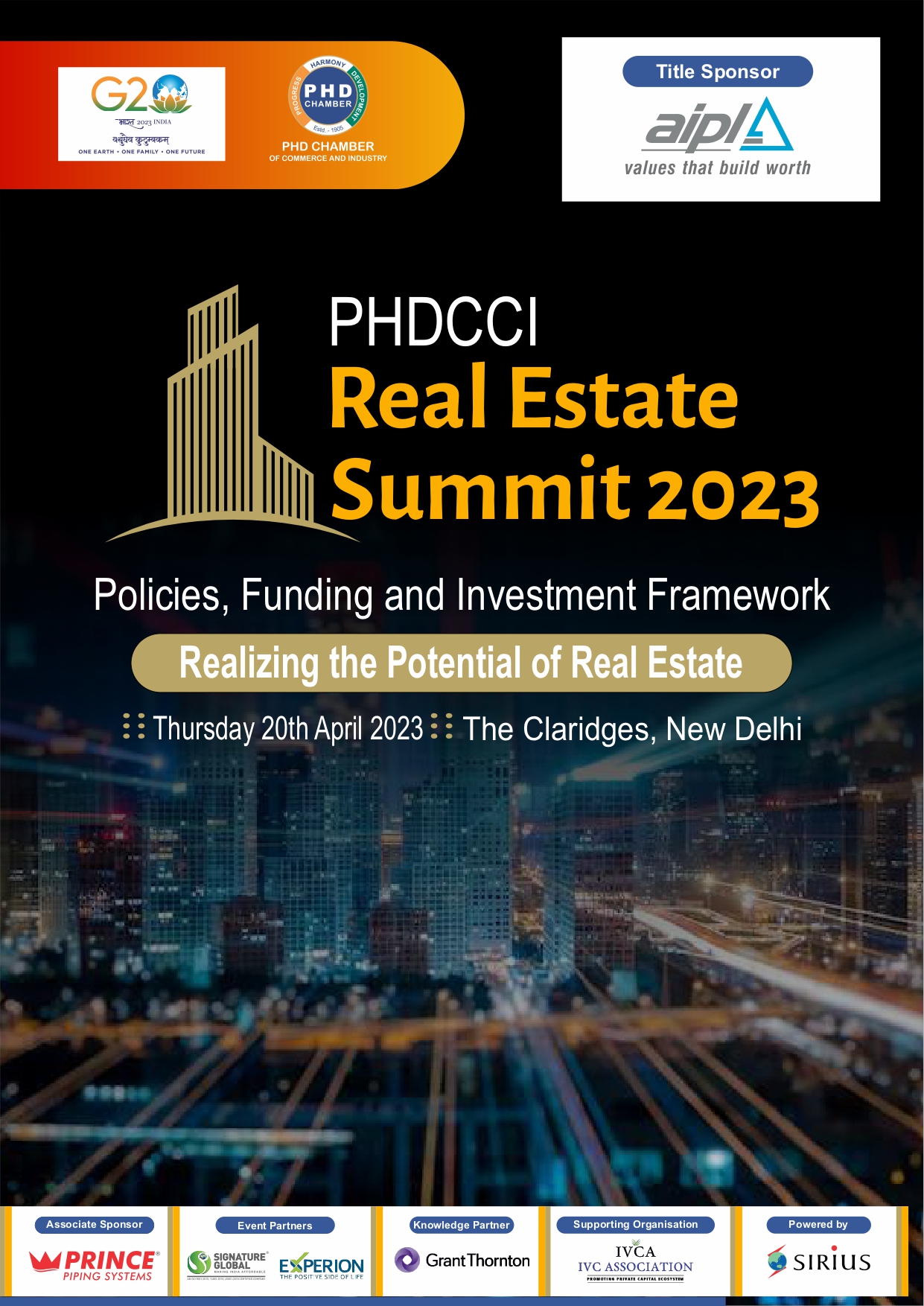 PHDCCI Real Estate Summit 2023 Policies, Funding and Investment