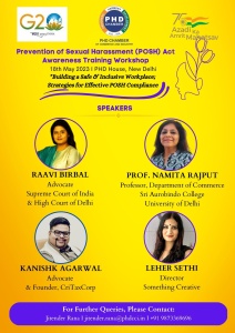 phdcci Prevention of Sexual Harassment (POSH) Act Awareness Training Workshop
