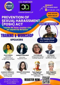 phdcci Prevention of Sexual Harassment (POSH) Act Awareness Training Workshop
