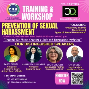 phdcci Prevention of Sexual Harassment (POSH) Act Awareness Training Workshop