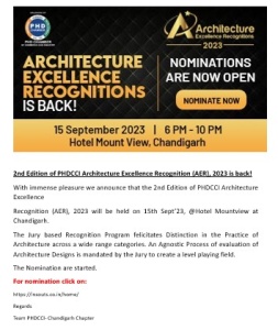 phdcci Architecture Excellence Recognition (AER) 2023