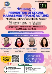 phdcci Training on Prevention of Sexual Harassment (POSH) Act - Building a Safe Workplace for the Women