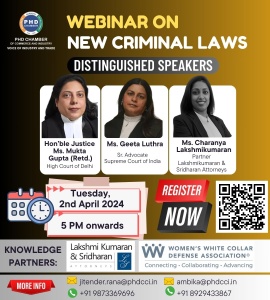 phdcci Webinar on New Criminal Laws