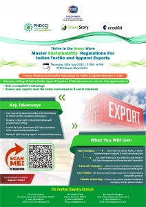 PHDCCI Thrive in the Green Wave: Master Sustainability Regulations for Indian textile and apparel exports