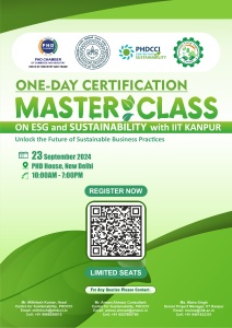 PHDCCI One DAY certification Master Class On ESG and Sustainability- Unlock the Future of Sustainable Business Practices