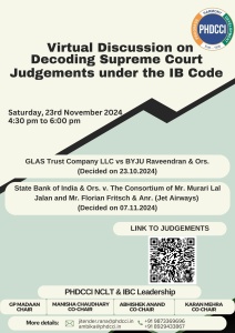 PHDCCI Virtual discussion on decoding Supreme Court Judgements under the IB Code