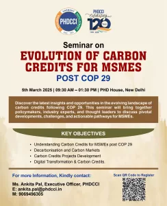 PHDCCI Seminar on Evolution of Carbon Credits for MSMEs – Post COP 29