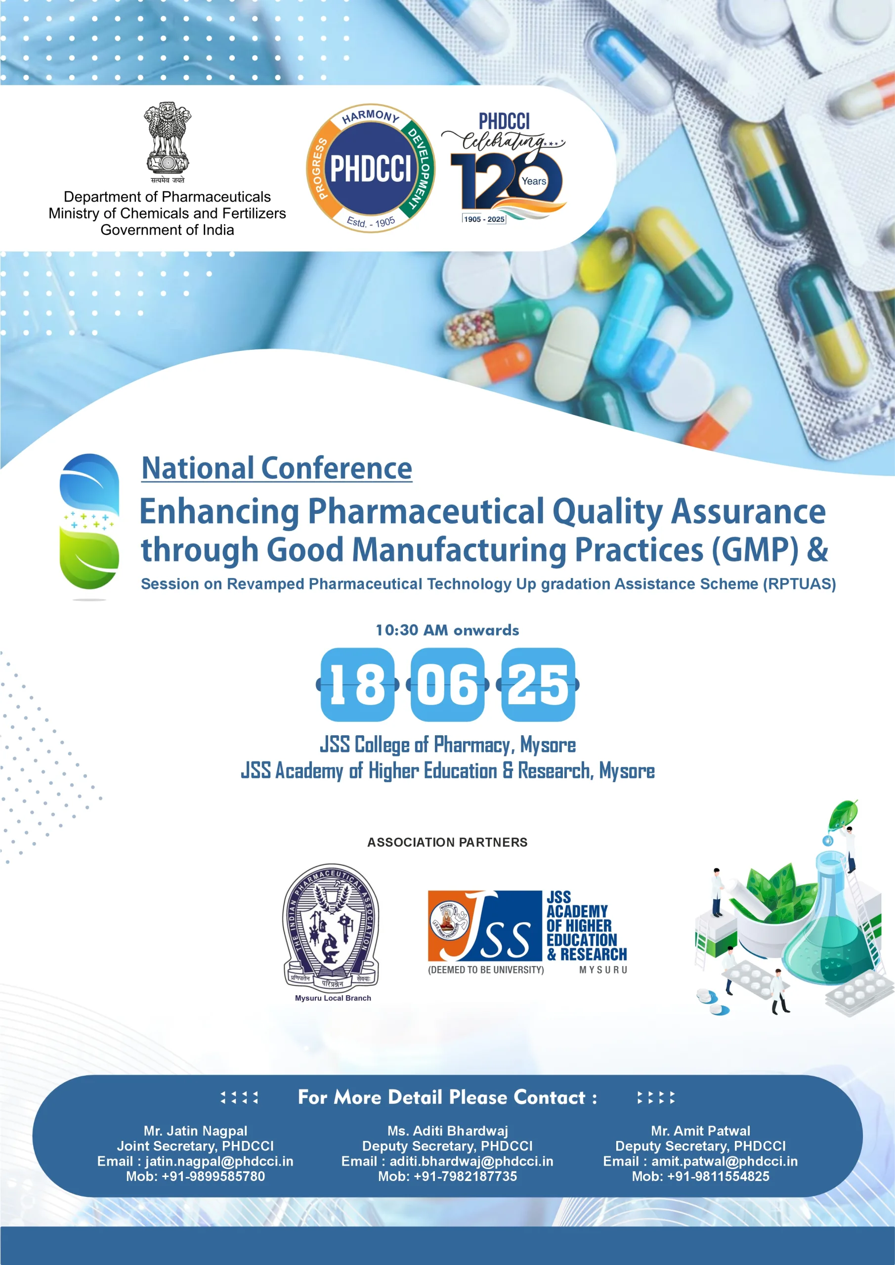 Enhancing Pharmaceutical Quality Assurance through Good Manufacturing Practices (GMP) & Session on Revamped Pharmaceutical Technology Upgradation Assistance Scheme (RPTUAS)