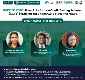 Race to zero : Role of carbon credit trading scheme(CCTS) in driving India's Net-zero Industrial Future
