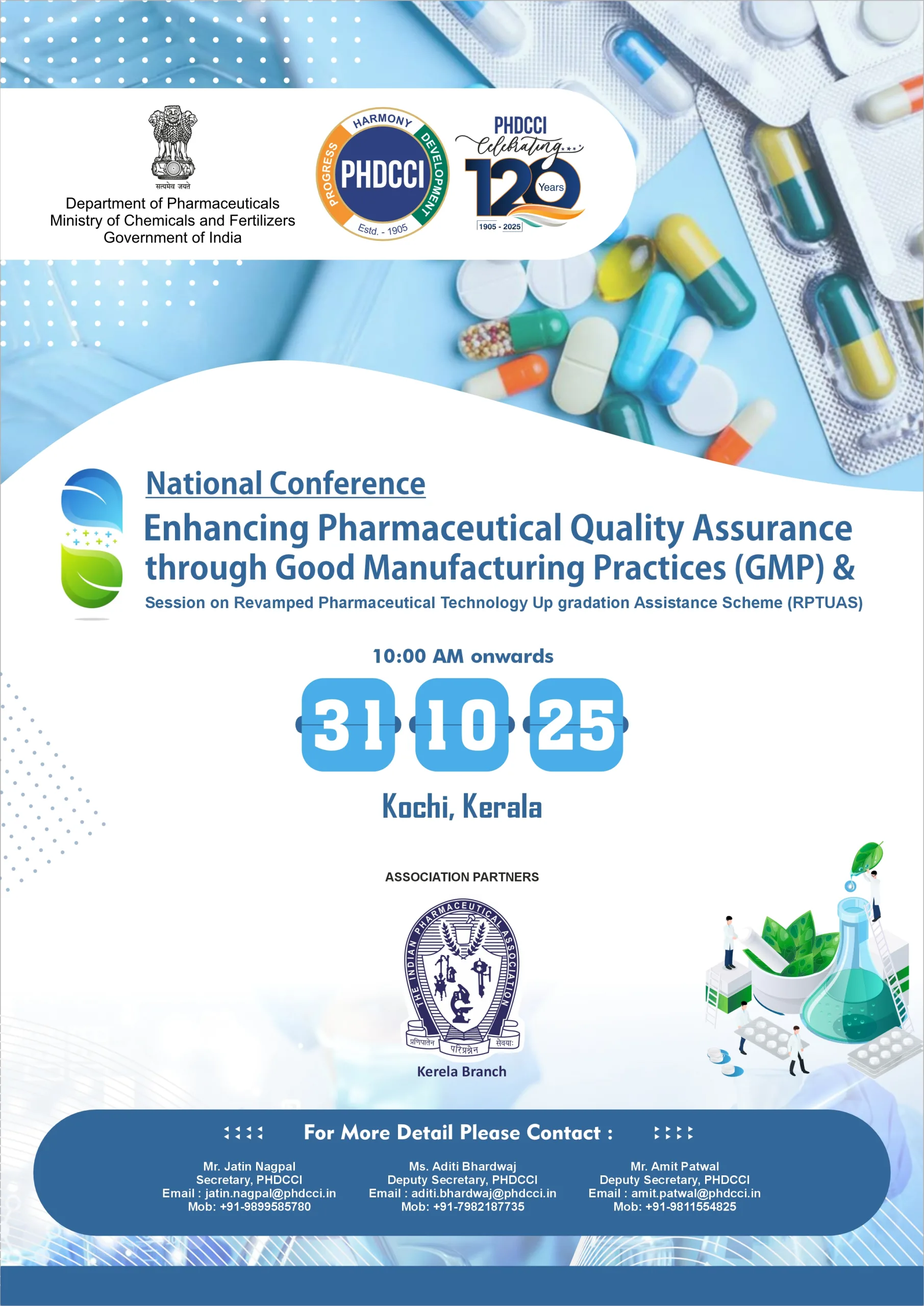 Enhancing Pharmaceutical Quality Assurance through Good Manufacturing Practices (GMP) and Session on Revamped Pharmaceutical Technology Up gradation Assistance Scheme (RPTUAS)