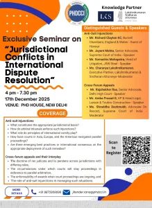 Special Seminar on Jurisdictional Conflicts in International Dispute Resolution