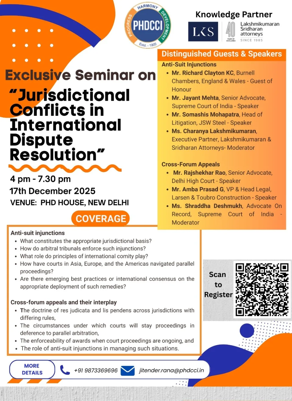 Special Seminar on Jurisdictional Conflicts in International Dispute Resolution