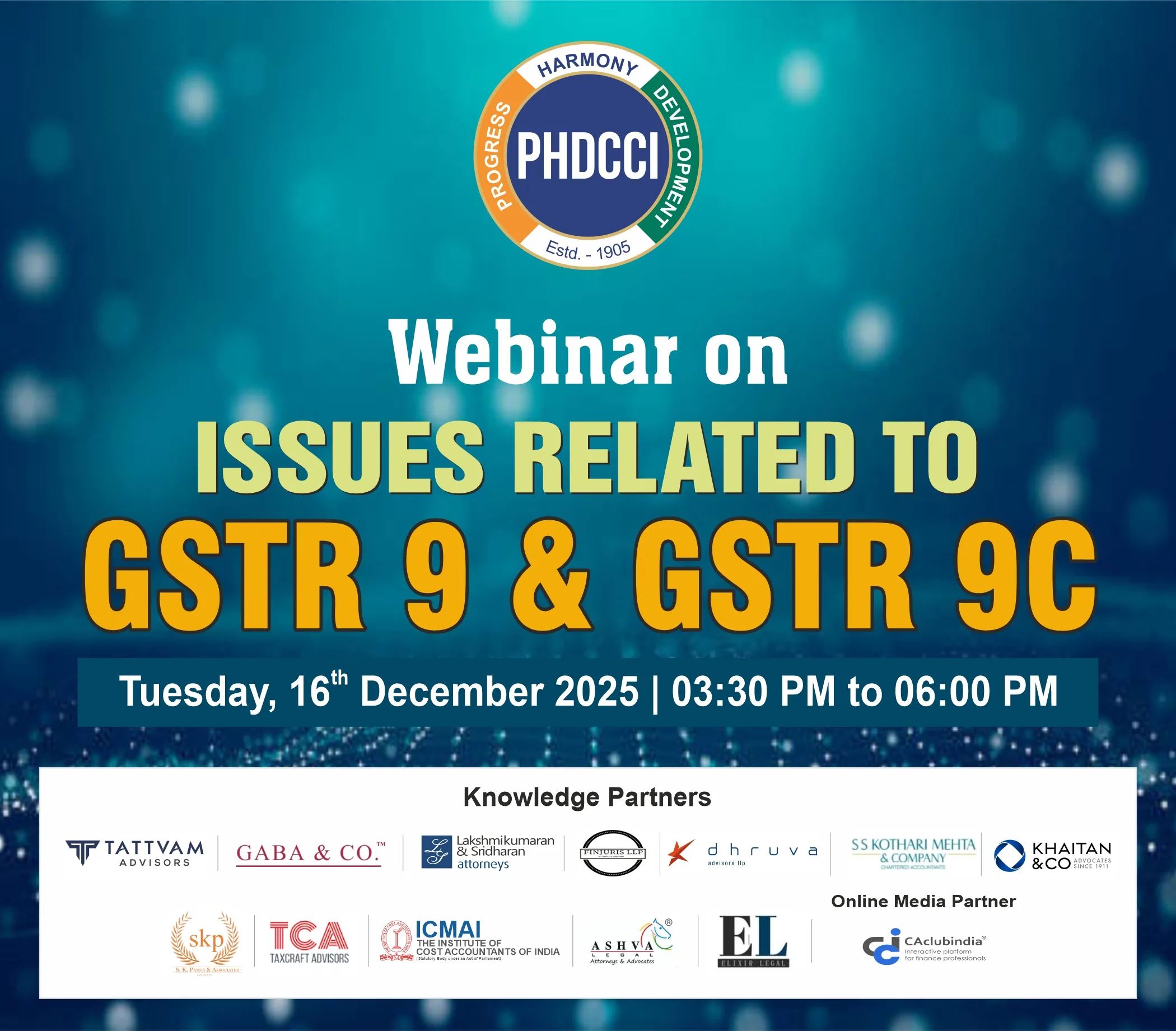 Webinar on Issues Related to 9 & 9C