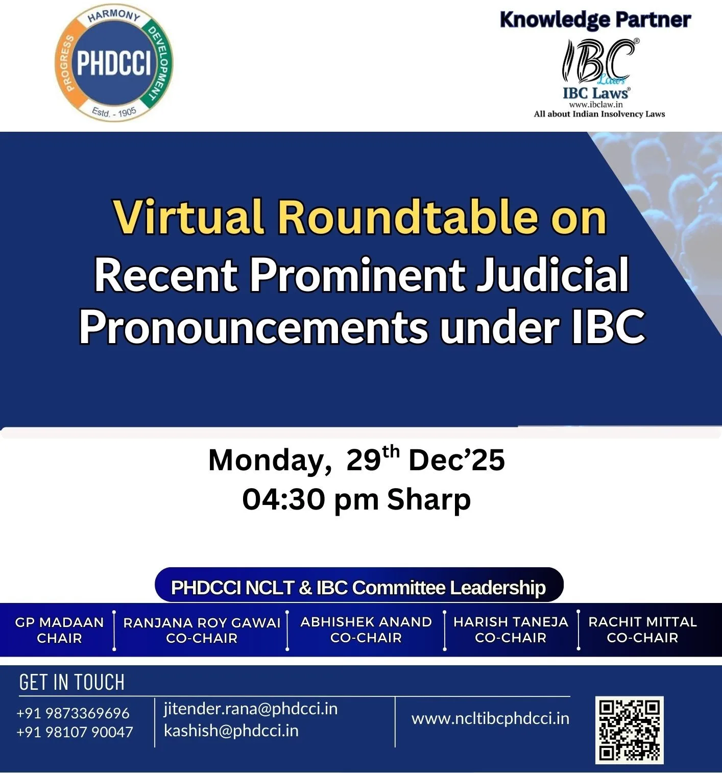 Virtual Roundtable on Recent Prominent Judicial Pronouncements under IBC