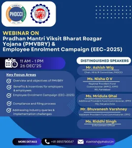Webinar on Pradhan Mantri Viksit Bharat Rozgar Yojana (PMVBRY) & Employee Enrolment Campaign (EEC–2025)