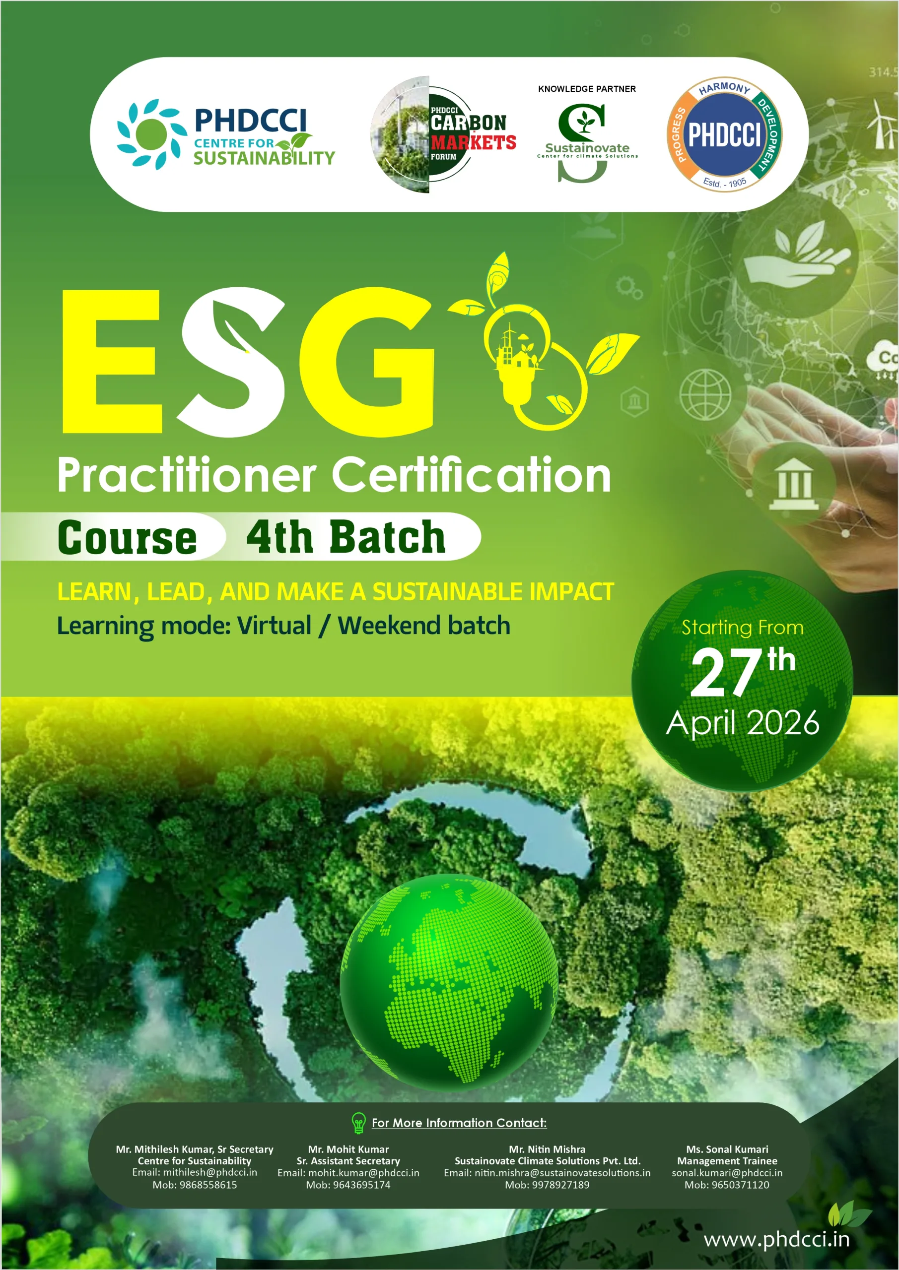ESG Practitioner certification Course, 4th Batch