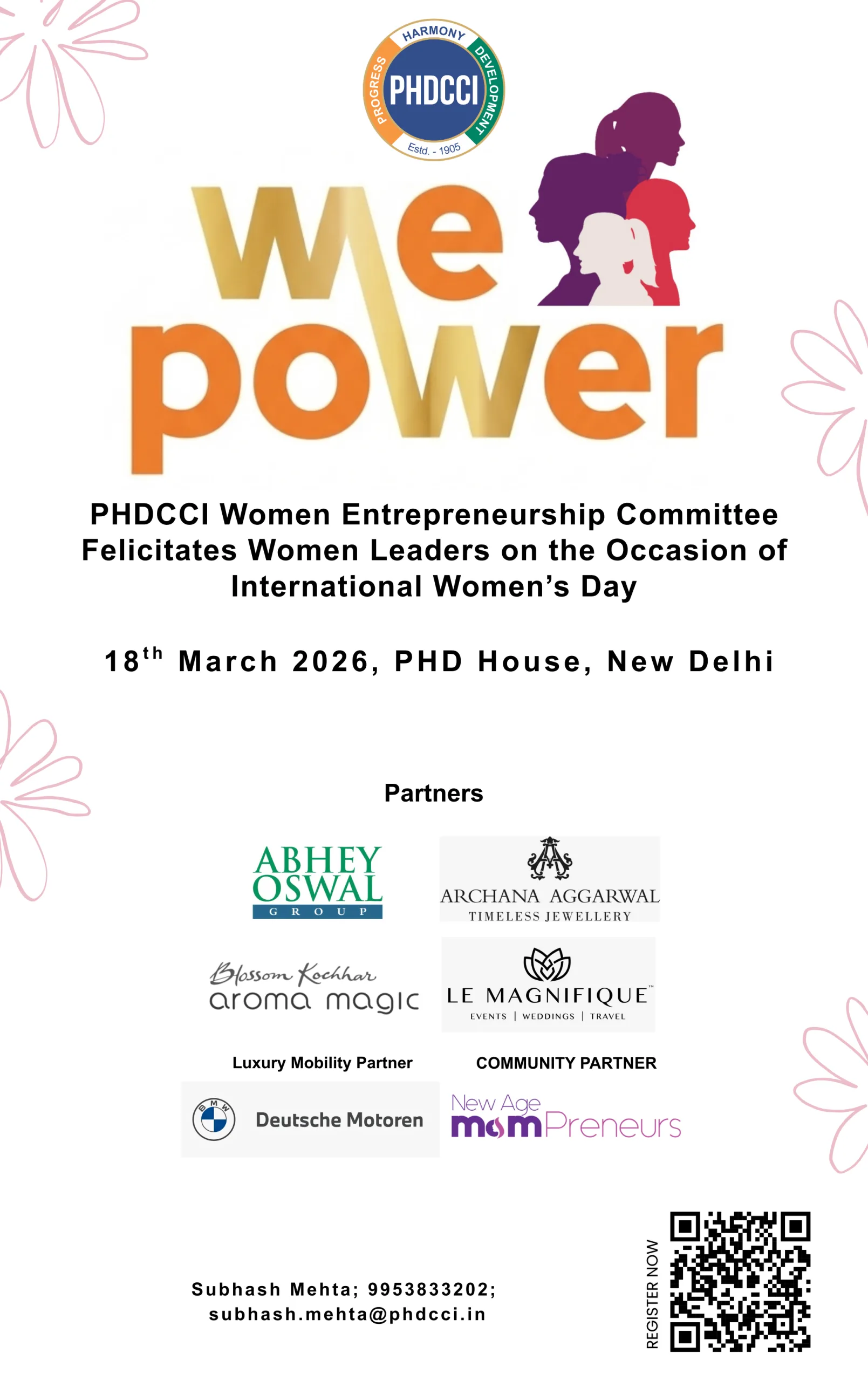 WE POWER – PHDCCI Felicitation for Women Leaders on the Occasion of International Women’s Day