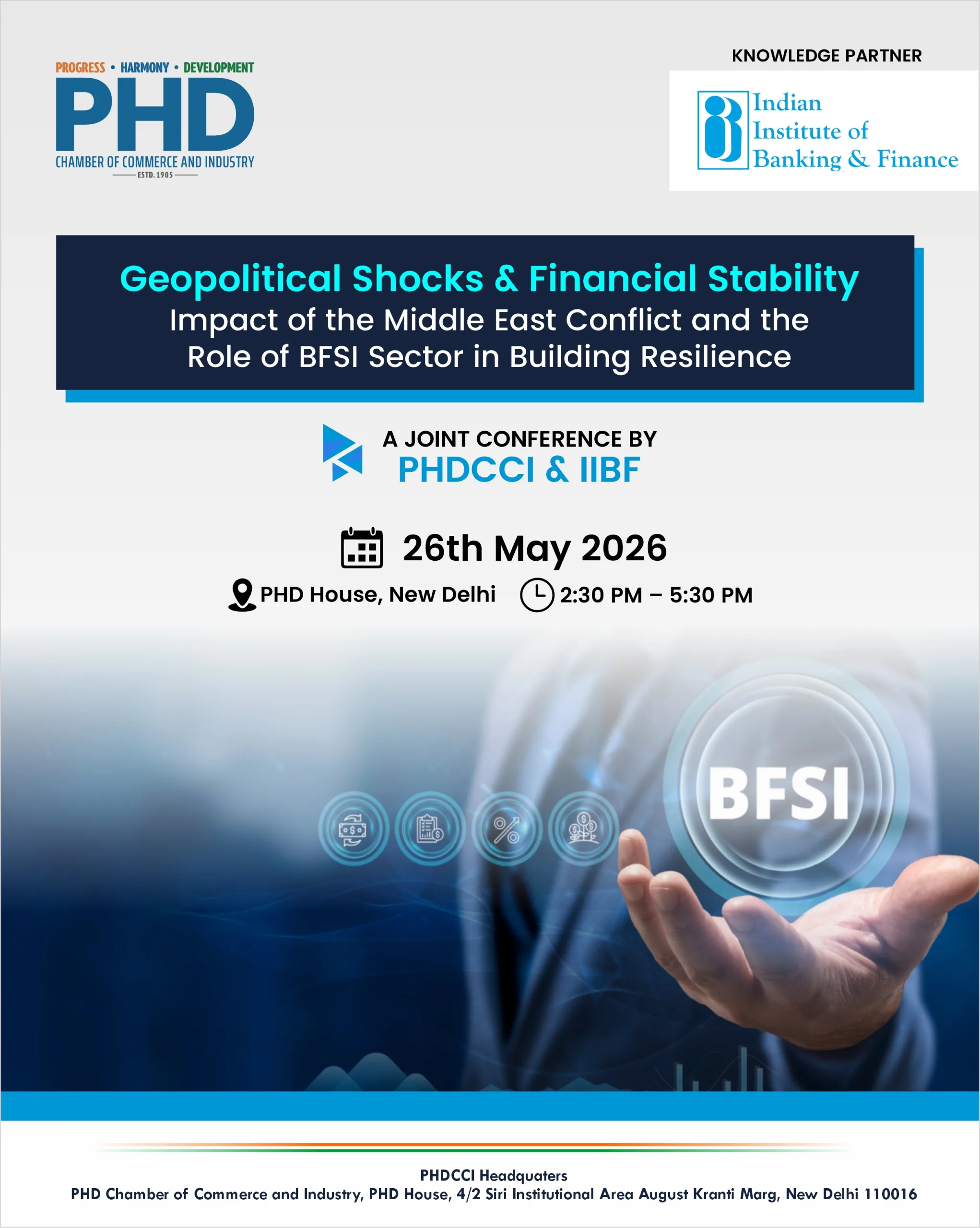 Conference on Geopolitical Shocks & Financial Stability: Impact of the Middle East Conflict and the Role of BFSI Sector in Building Resilience