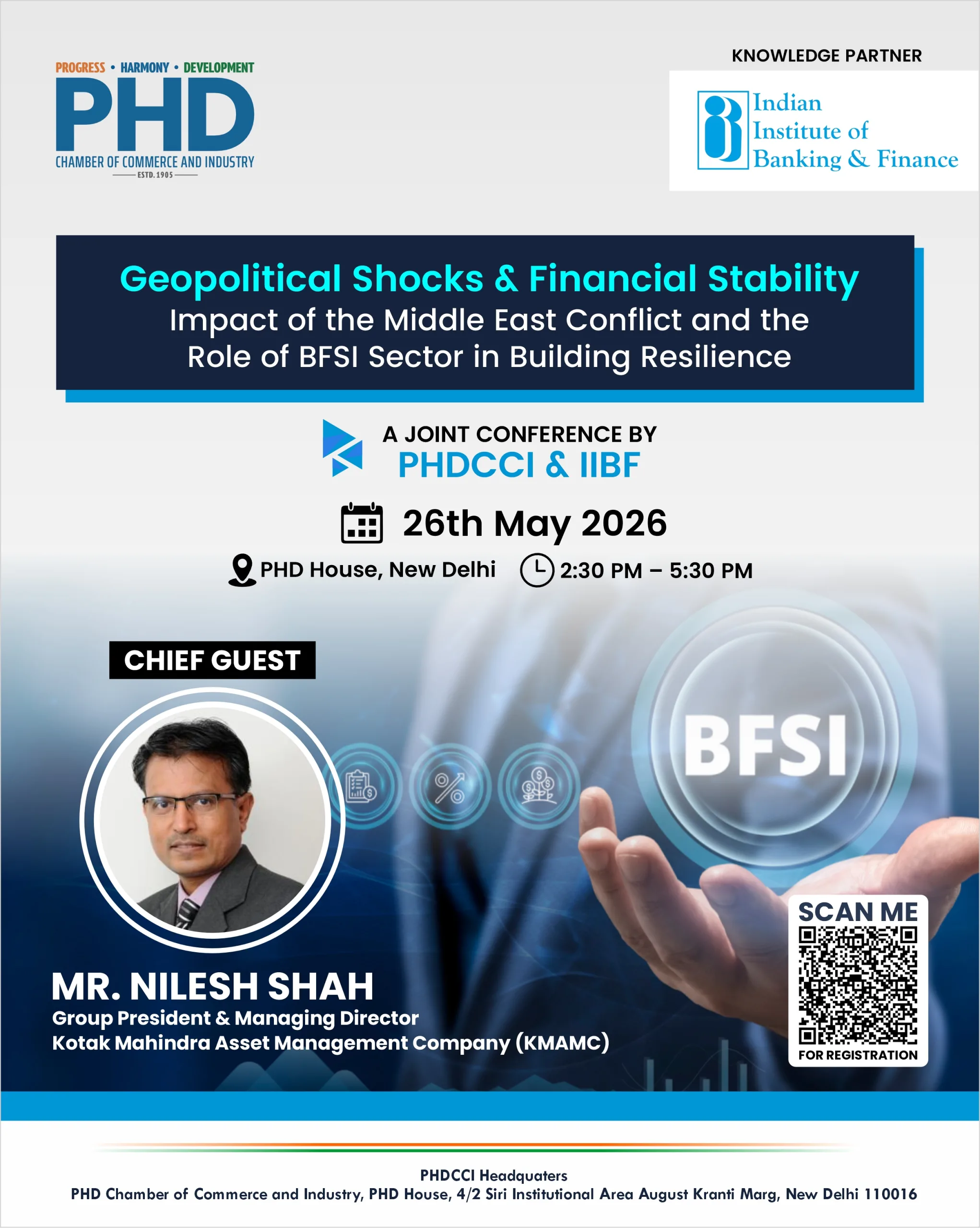 Conference on Geopolitical Shocks & Financial Stability: Impact of the Middle East Conflict and the Role of BFSI Sector in Building Resilience