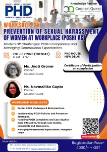 phdcci WORKSHOP ON PREVENTION OF SEXUAL HARASSMENT