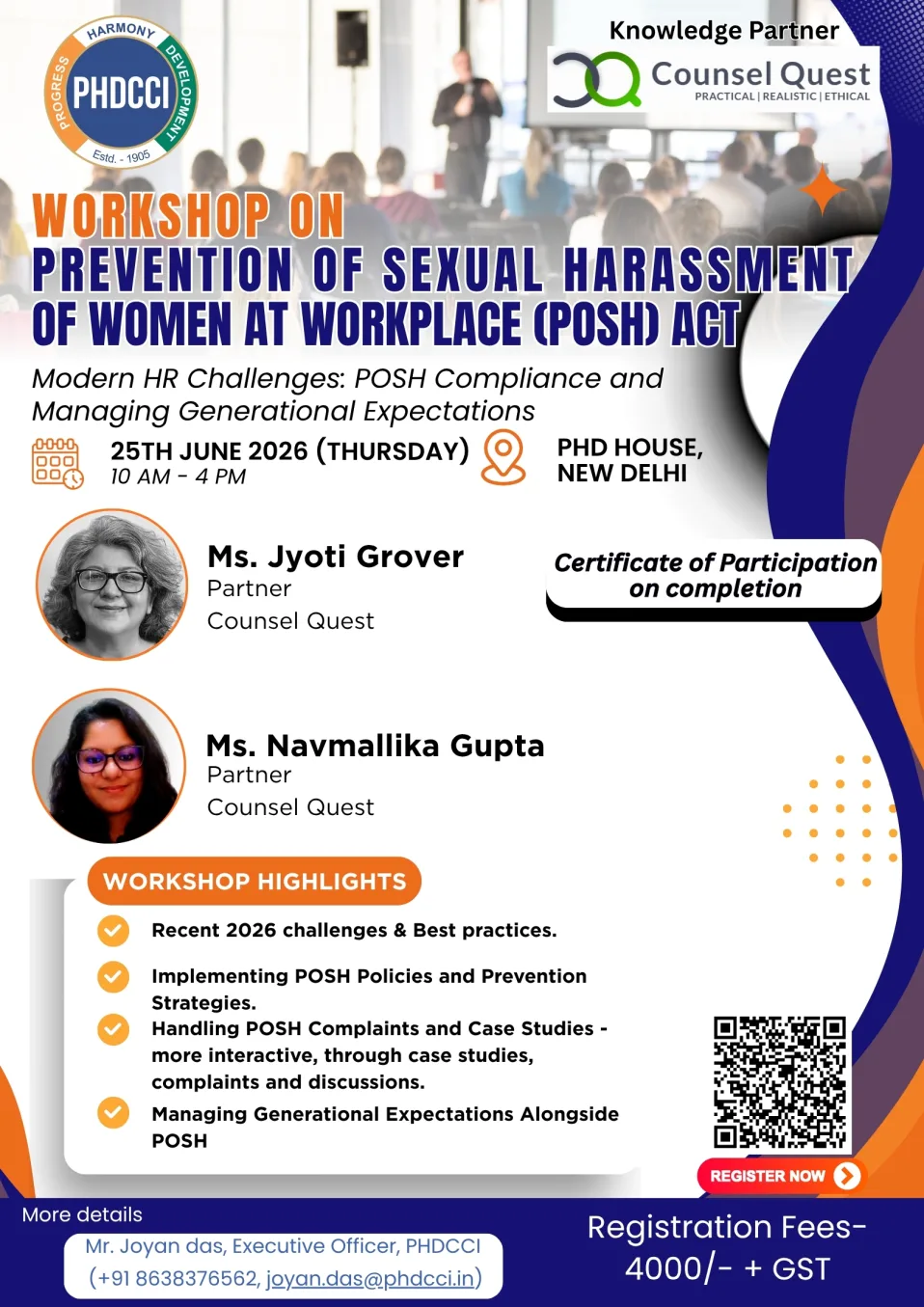 phdcci PREVENTION OF SEXUAL HARASSMENT OF WOMEN AT WORKPLACE (POSH) ACT