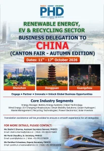 PHDCCI's 2nd Renewable Energy & EV Sector Business Delegation to China