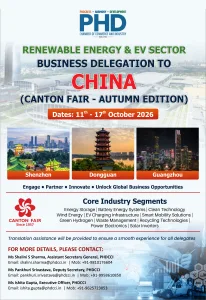PHDCCI's 2nd Renewable Energy & EV Sector Business Delegation to China