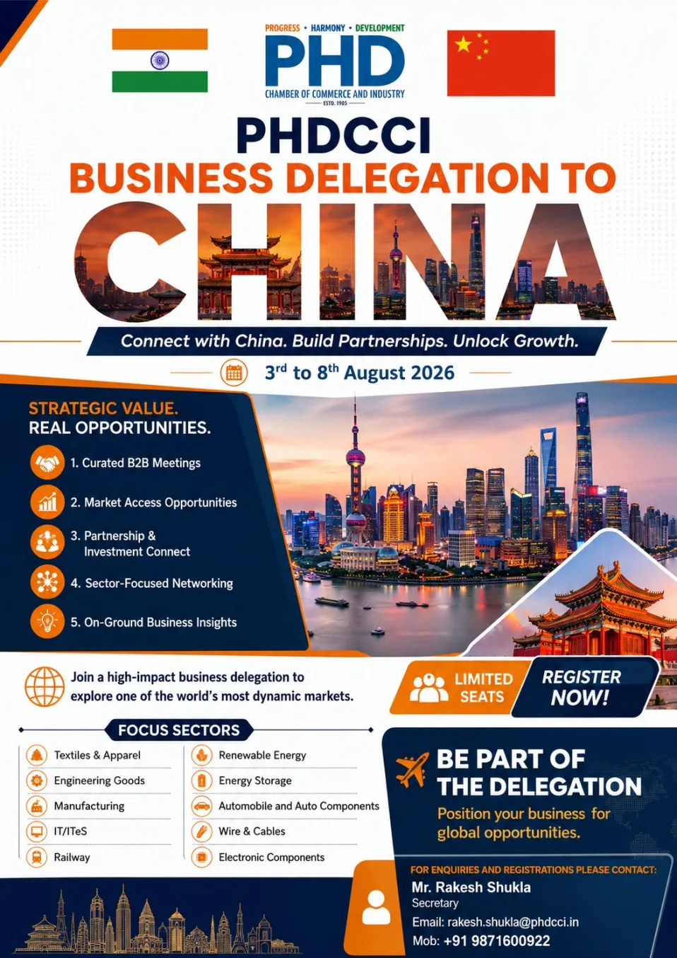 PHDCCI Business Delegation to China