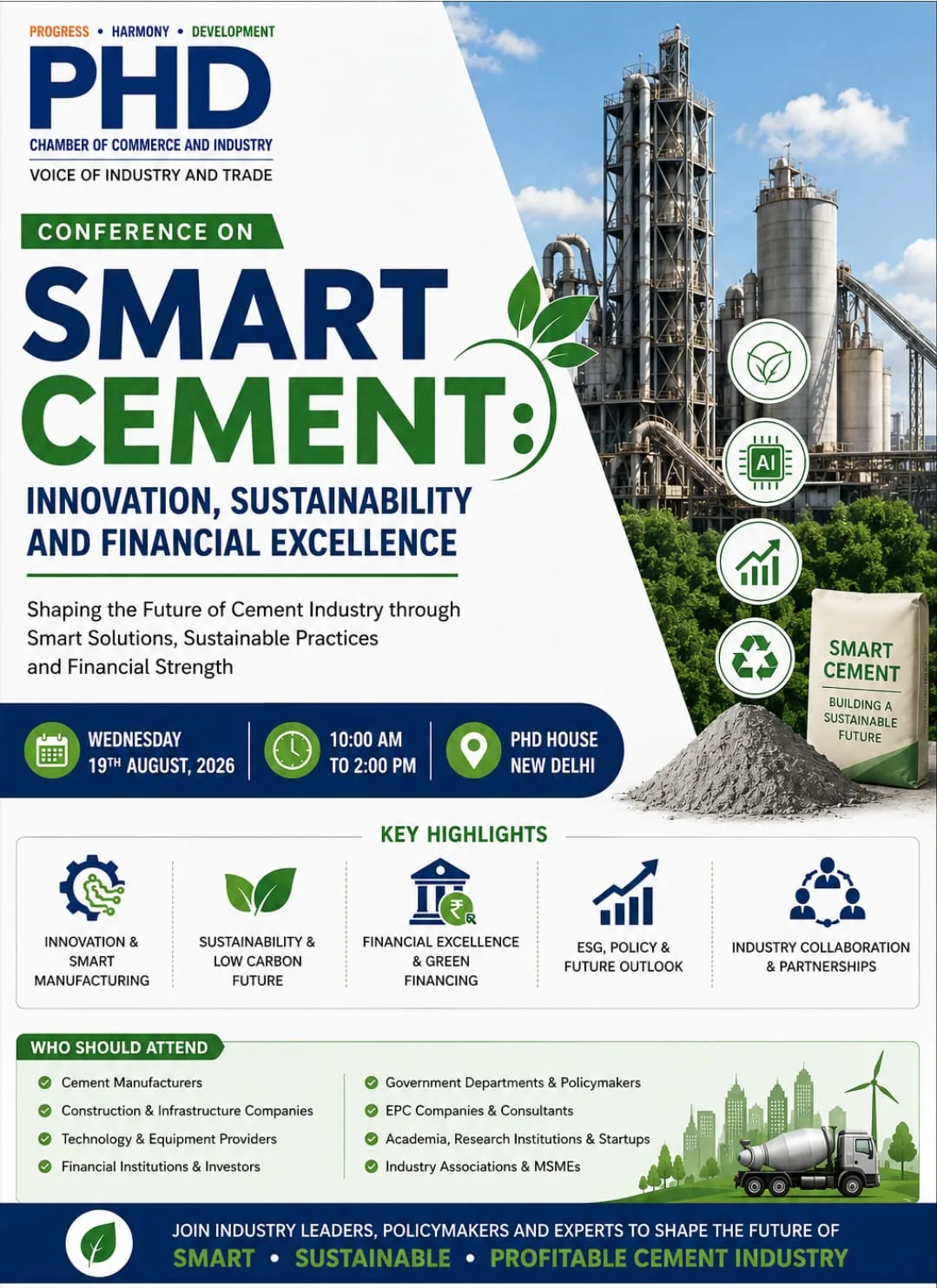 Conference on Smart Cement: Innovation, Sustainability and Financial Excellence