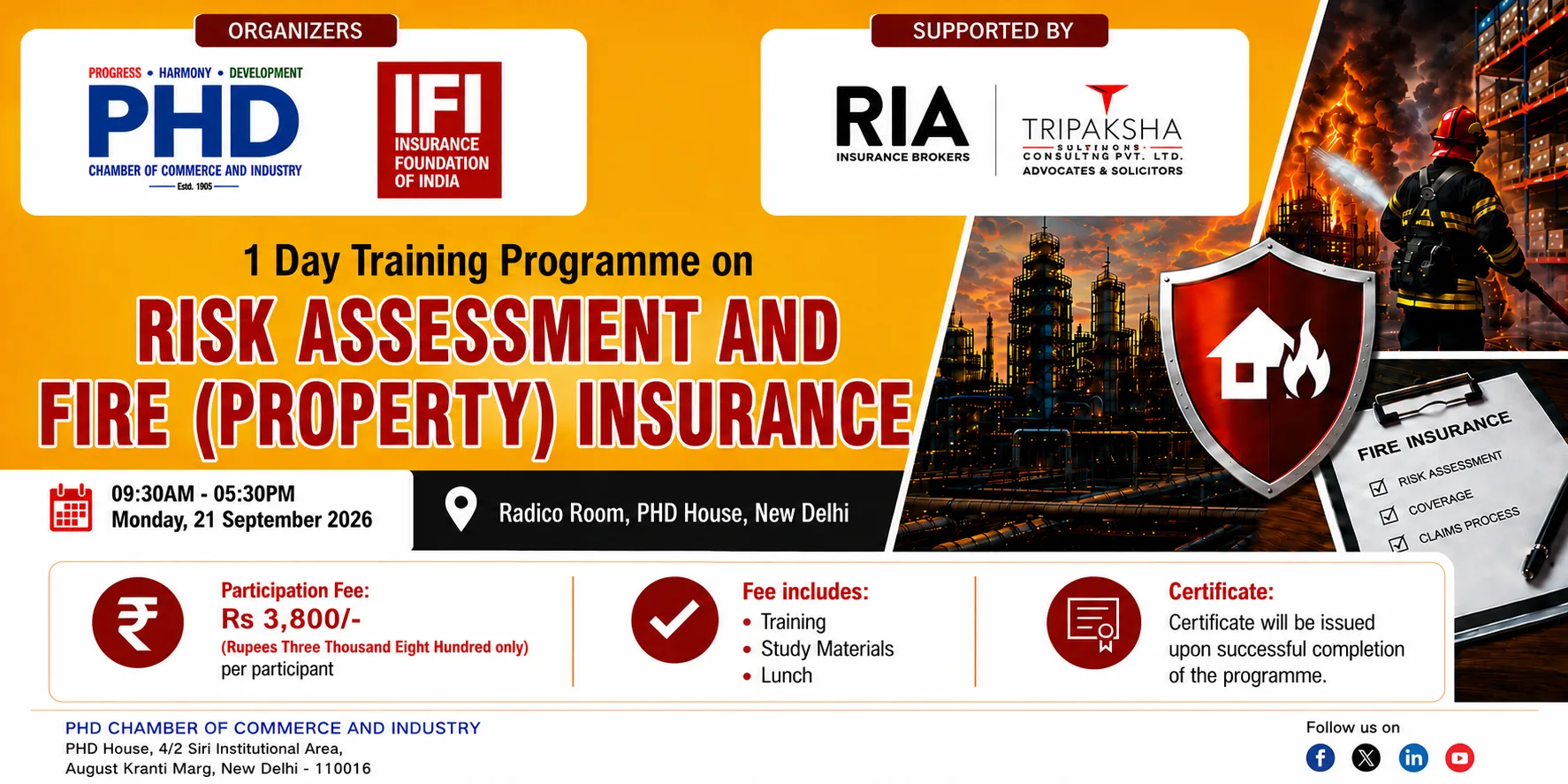 Training Programme on Risk Assessment and Fire (Property) Insurance