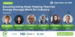 phdcci Webinar on Decarbonising Heat: Making Thermal Energy Storage Work for Industry