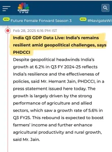 phdcci Coverage of India Remains Resilient Amid Geopolitical Challenges: PHDCCI.