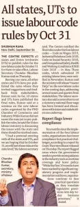phdcci Coverage garnered for PHDCCI’s Seminar on New Labour Codes at PHD house.